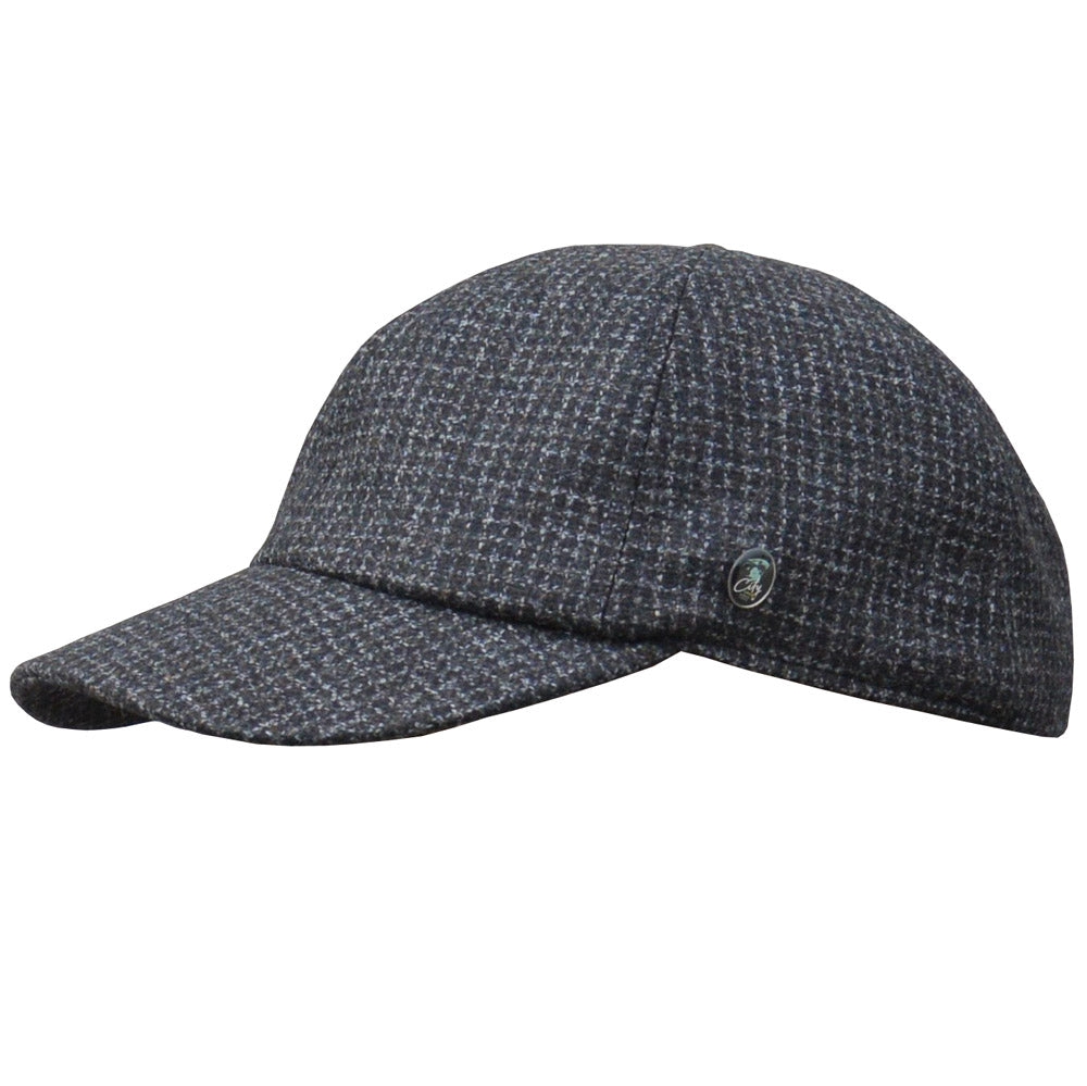 City Sport - Dad Cap Winter - Dk Grey Check - capstore.dk
